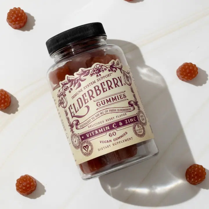 Elderberry Gummies with Zinc + Vitamin C- 60 Ct