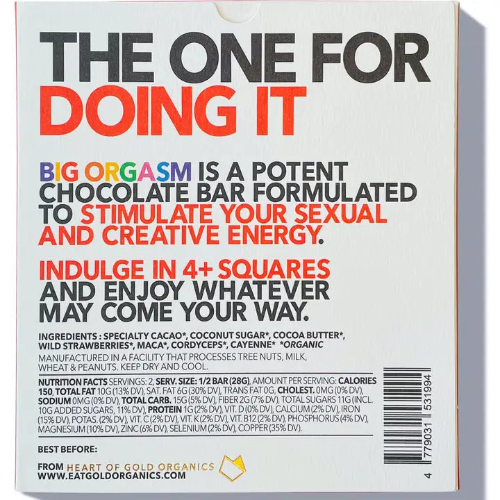 Big Orgasm, A Potent, Functional & Delicious Chocolate Bar